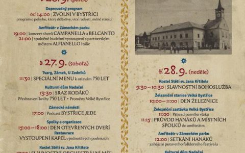 OSLAVY 750 LET VELKÉ BYSTŘICE