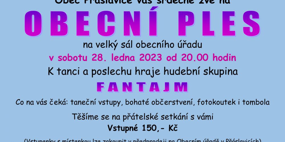 OBECNÍ PLES