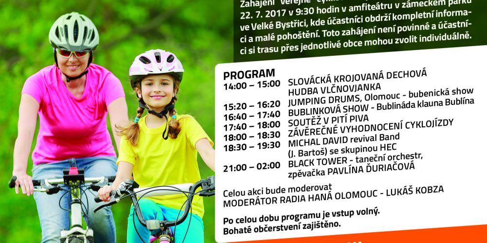 Cyklovýlet mikroregionu Bystřička 22.7.2017