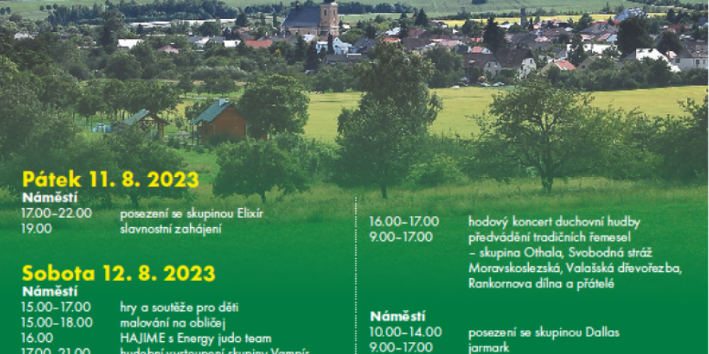 Hodové slavnosti městyse Velký Újezd 11.-13.8.2023