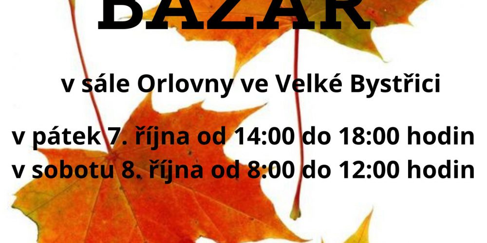 PODZIMNÍ BAZAR